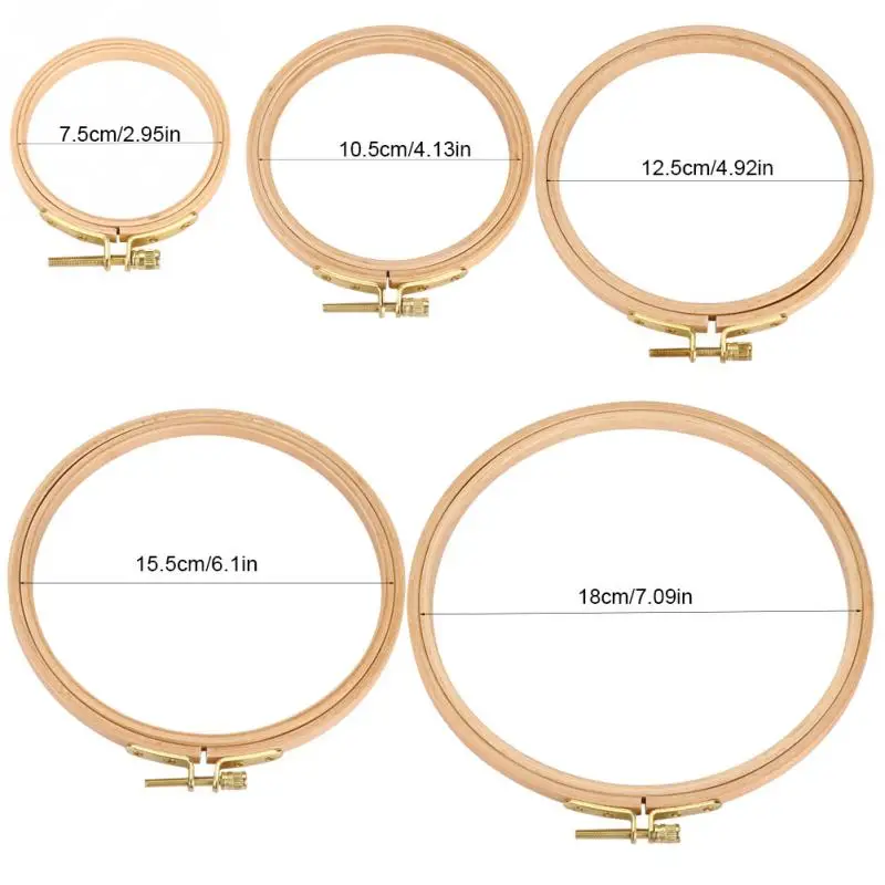 5 размеров Ручная рама из Букового дерева обруч для вышивки КОЛЬЦО круглая рамка