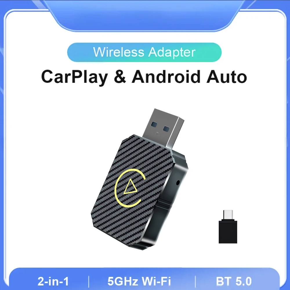 Мини-беспроводной Адаптер CarPlay Android Auto II Box Для Audi Toyota VW Peugeot Plug And Play Проводной И