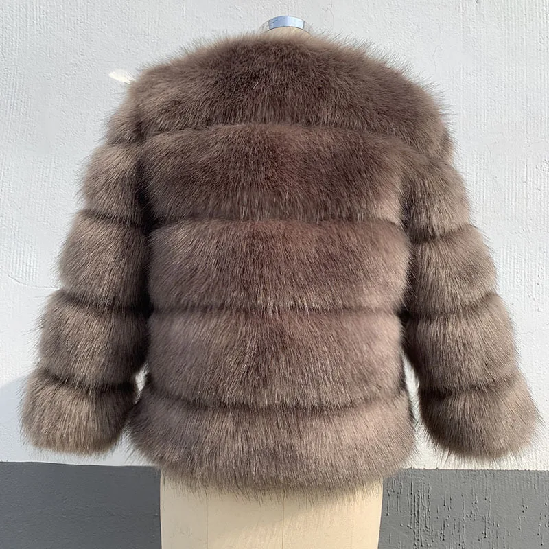 Женская шуба из искусственного меха FANPUGUIZHEN