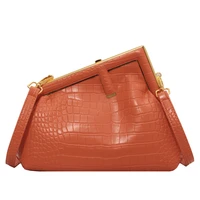 luxury women brand crocodile pattern crossbody bag fashion simple saddle messenger bag for women versatile fashion trendy