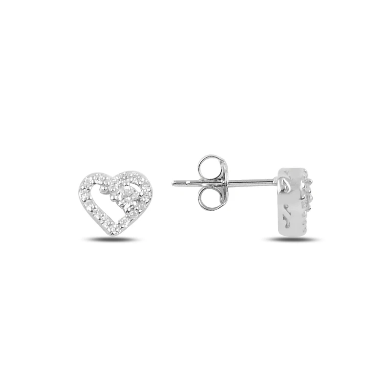 

Серебряные 925 пробы Серьги из циркония в форме сердца