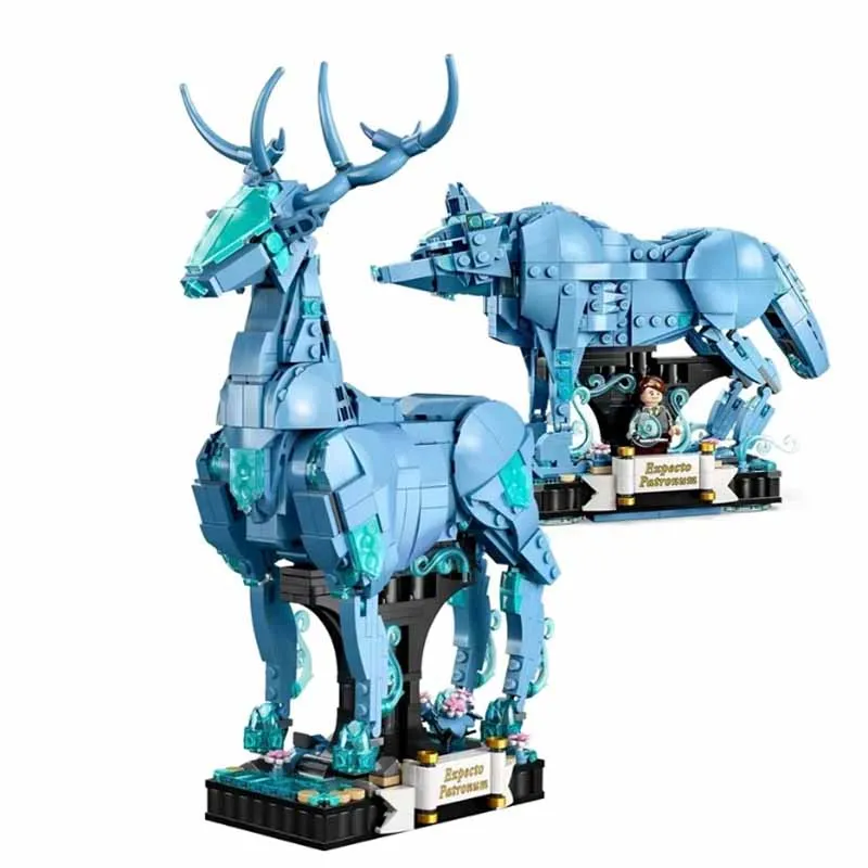 

Строительные блоки 2 в 1, совместимые с 76414 диоптриями, фигурки героев мультфильмов, Модель оленя, волк, игрушки для детей, подарок на день рождения