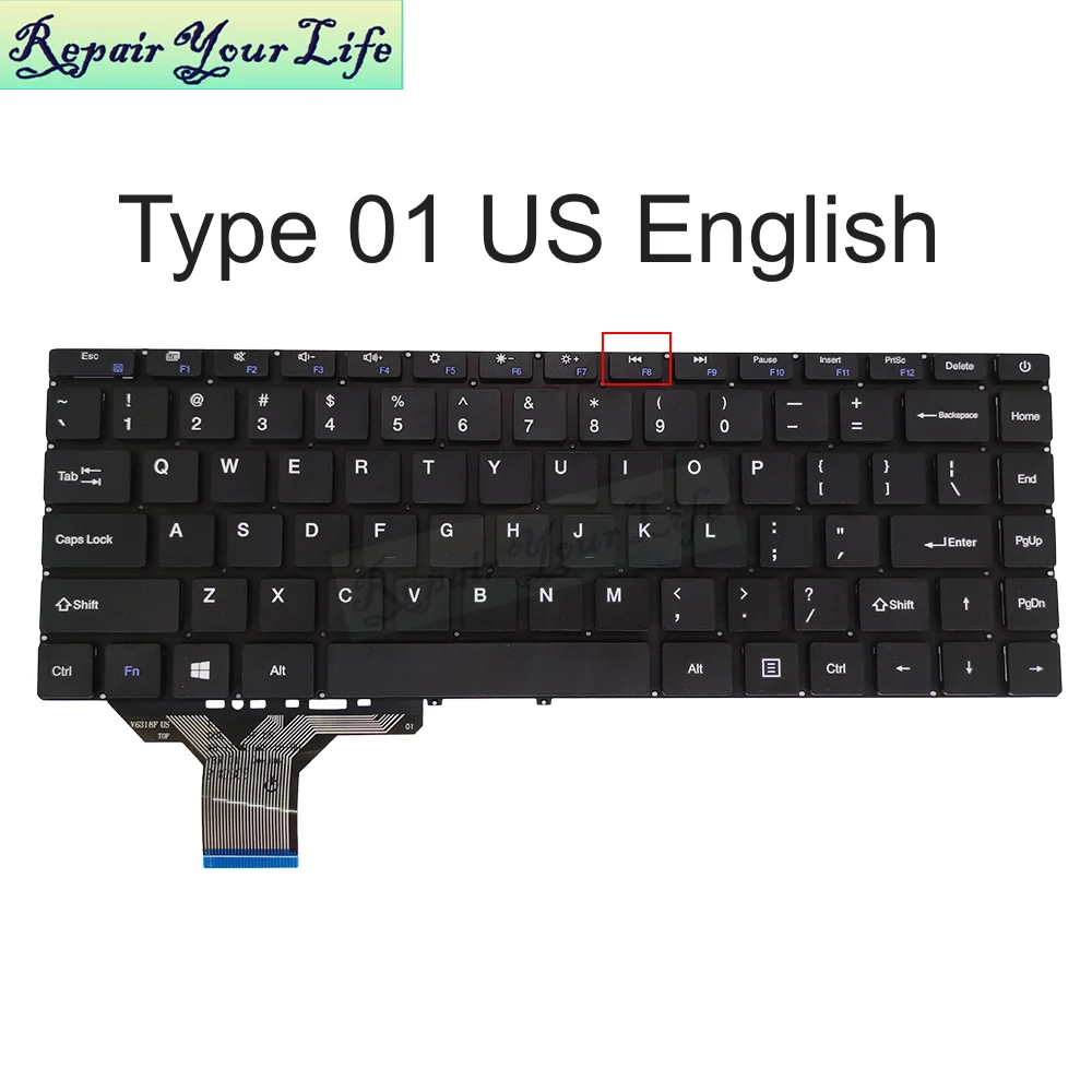 

Laptop Keyboard for UMAX VisionBook 14Wa UMM230140 UMM230144 Notebook, US UK English CS Taiwan Chinese MB3181005 V6381F X318F