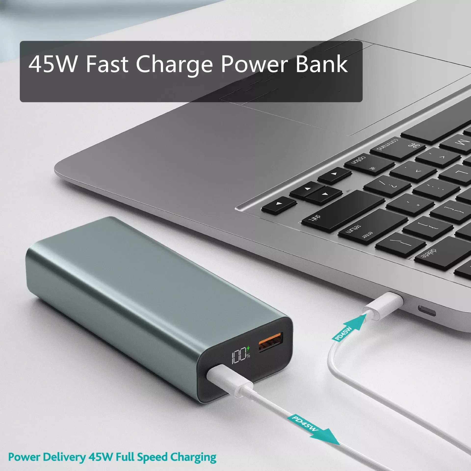 

2023New Power Bank 45W Fast Charge 10000mAh High-power Multi-function Powerbank Mobile Phone Auxiliary Battery Charger For Phone