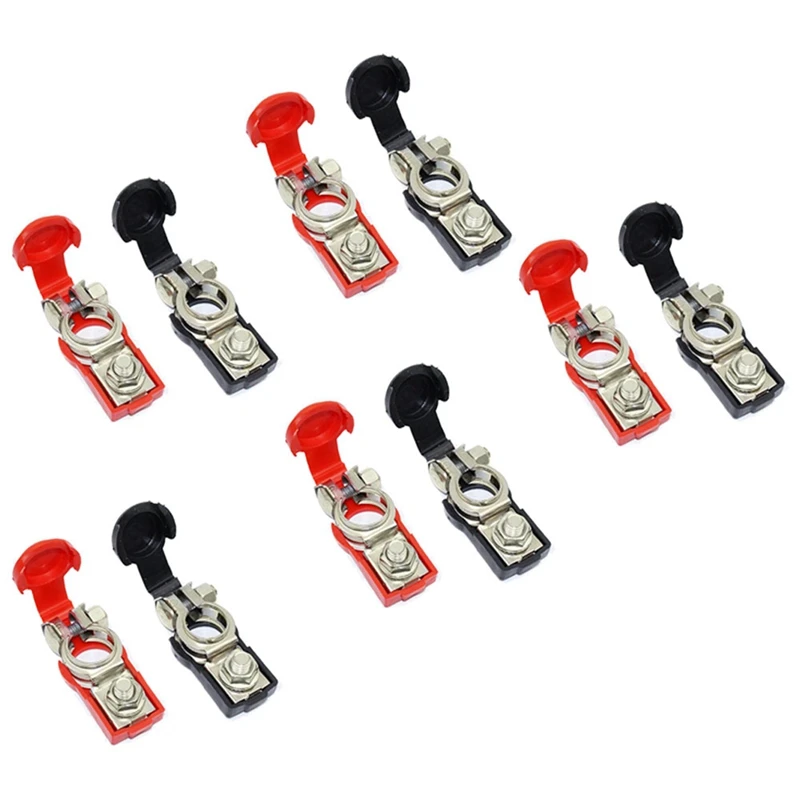 

5 Pair Universal Negative Positive Auto Battery Cable Terminal Top Post Clamp Clip For Cars And Truck-Boom
