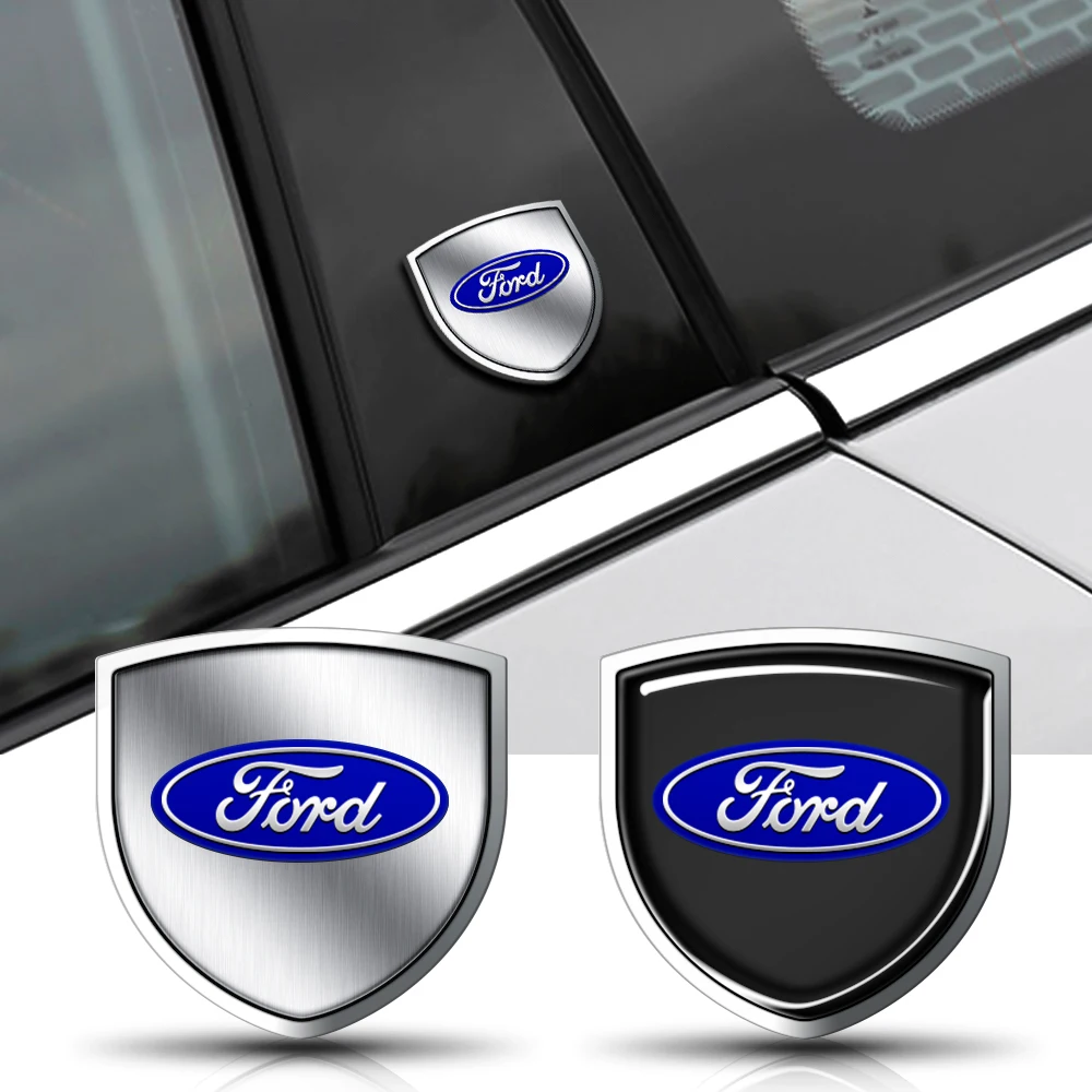 

2pcs 3D Metal Car Trunk Emblem Badge Sticker Auto Side Window Decorative Decals For Ford BMW M Mitsubishi Chevrolet MG Lesux