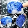 Waterproof Car Wash Microfiber Chenille Gloves 2 In 1 Car Care Double Sided Glove Coral Fleece Car Clean Gloves 4