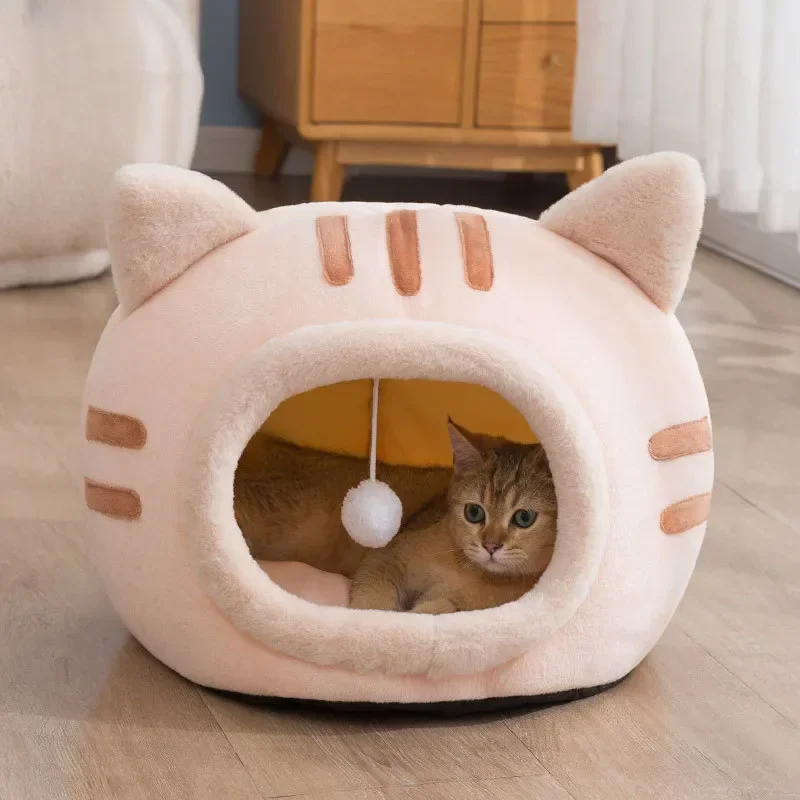 

In Small Sleep Cat Dog New Cave Nest Cozy Products Indoor House Iittle Cama Gato Comfort Basket Pets Bed Deep Tent Winter Mat