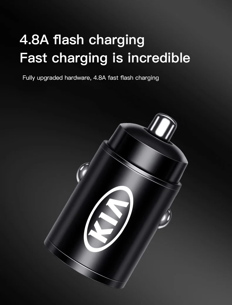 

100 Вт для Kia KN Sportage Ceed Picanto Rio ProCeed Forte K7 K5 K8 K3 K9 Niro Утро Автомобильное зарядное устройство USB Type-C Быстрая зарядка