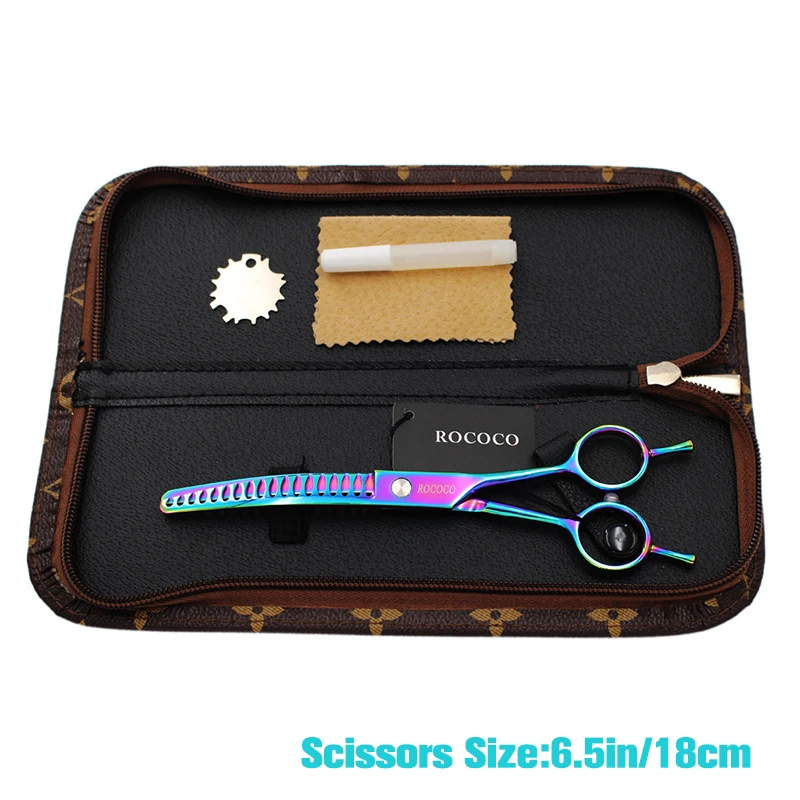 

Pet Downward Curved Thinning Scissors Professional Dog Shark Thinning Shears Cat Grooming Clipper Hair Cut Tools