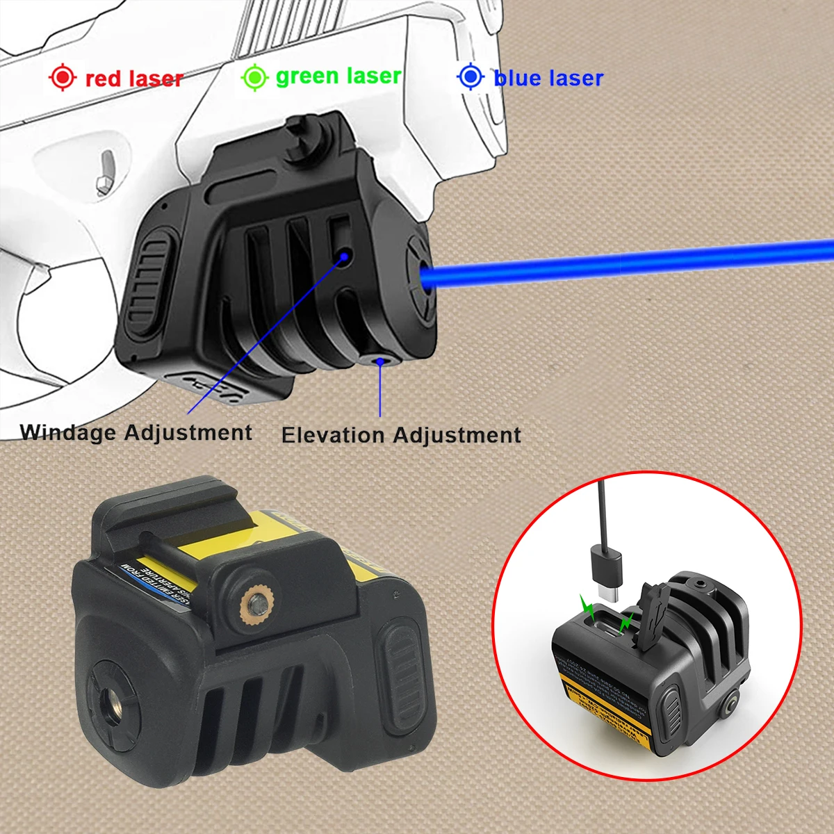 

Перезаряжаемая от USB лазерная указка с зелеными, синими и красными точками для Taurus G2C, G3C, Glock 17, 9 мм, аксессуары для пистолета, оружия, прицела
