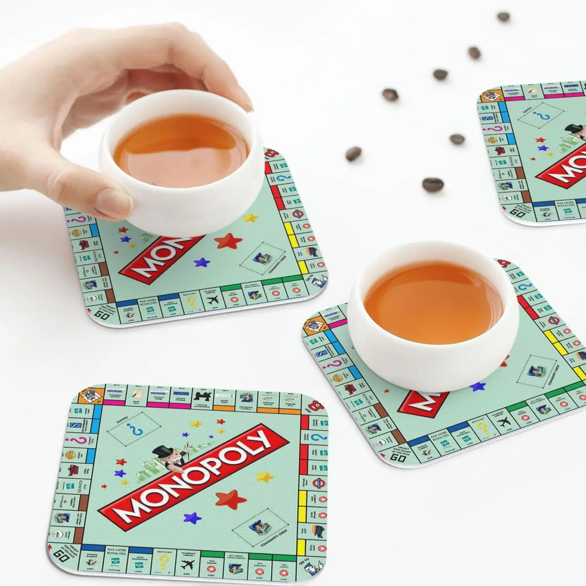 Настольная игра Monopoly классические подставки кухонные салфетки нескользящие