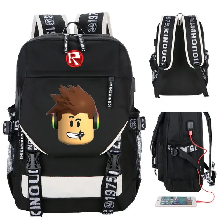 

ROBLOX Game Peripheral Backpack Sports Backpack Lightening Zipper Shoulders for Men and Women Junior and High School Students