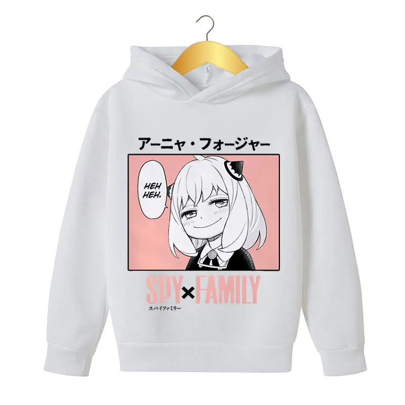 

Anime Anya Forger Spy X Family Boys and Girls Hoodies Coat Clothing , Cute White Hooding Top，Spring and Fall Hooded for Kids