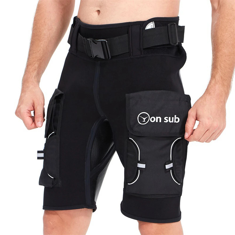 New men's scuba diving shorts with pockets 3mm neoprene diving shorts wetsuits spearfishing surf shorts canoe kayaking shorts