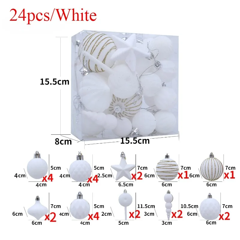 

Рождественские шары, 24 шт.