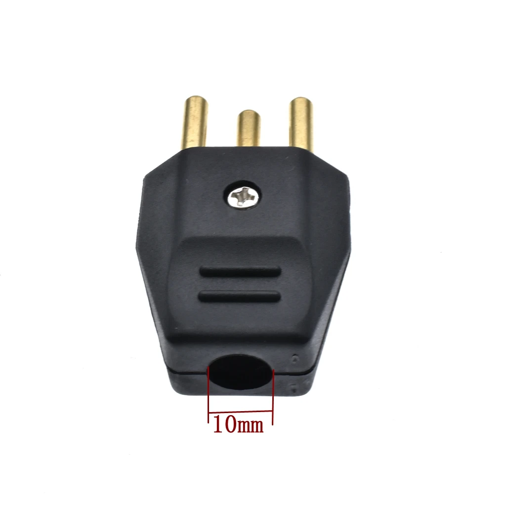 Съемный штекер питания Swiss вилка подключения 10A 250V 3 контакта тип J