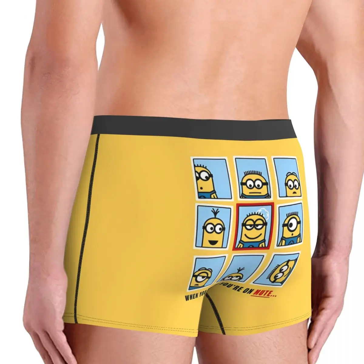 Нижнее белье с миньонами мягкие трендовые трусы-боксеры на заказ сделай сам