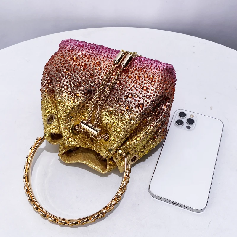 Мини-вечерние сумки-ведра для женщин роскошные дизайнерские сумки и кошельки