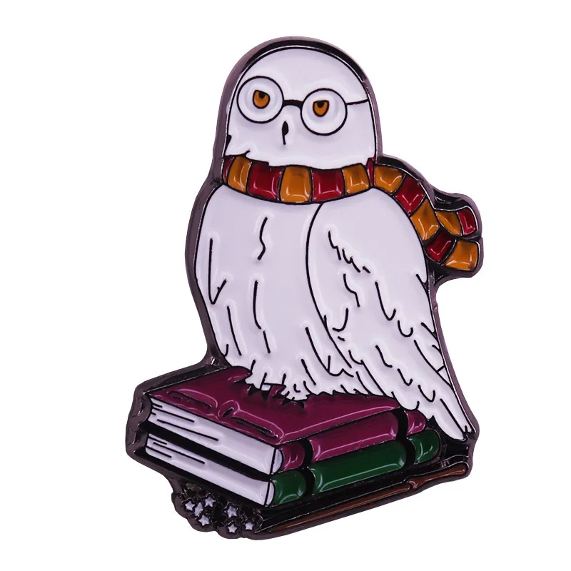 

Cartoon Hedwig Barn Owl Messenger Magic Wizard Pet Hard Enamel Badge Brooch DIY Backpack Coat Collar Pin Gift Jewelry Brooch