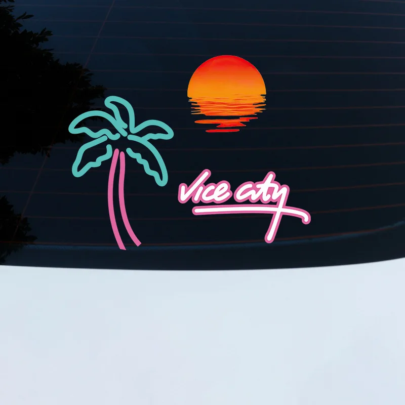 Автомобильные наклейки с логотипом Gta Vice City декоративные на лобовое стекло