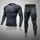 Мужская спортивная компрессионная футболка, леггинсы, быстросохнущий, для бега, бега, спортзала, фитнеса, тренировочный спортивный костюм, мужской комплект спортивной одежды для ММА