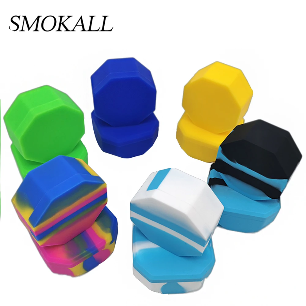 

10 шт.-5 комплектов, многоугольный силиконовый контейнер для крема