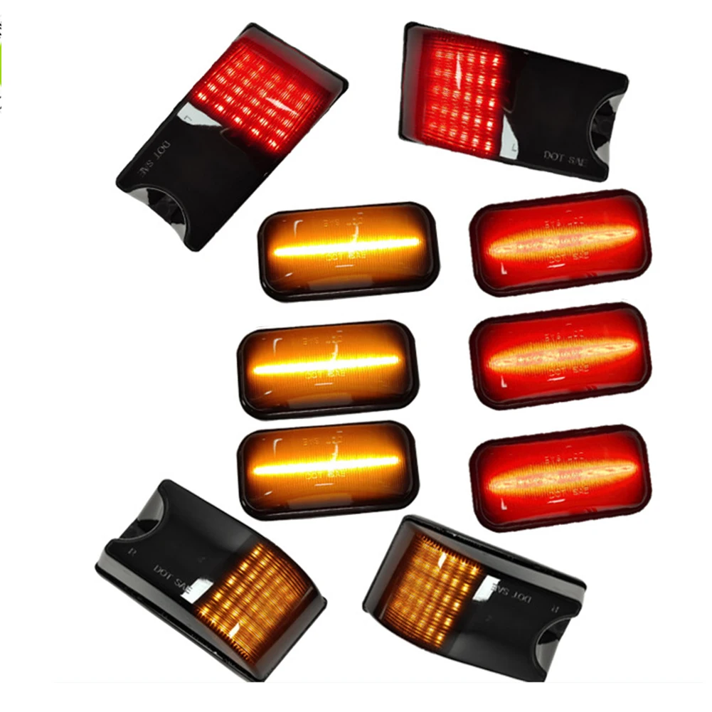 

10pcs/set Car LED Cab Roof Lights Marker Roof Top Lamps Smoke For Hummer For-H 2 SUT 2005-2009 For H 2 2003-2009