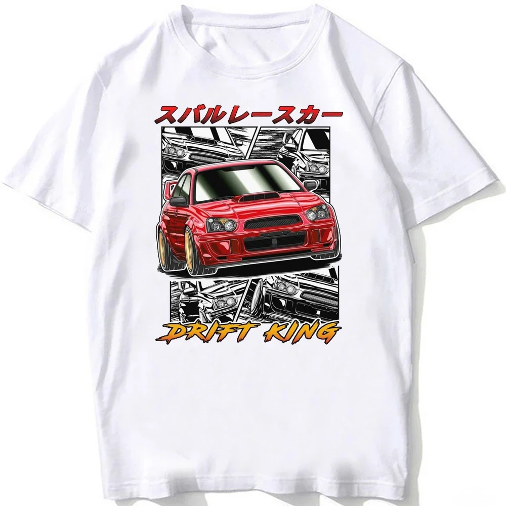 Классическая футболка JDM Impreza WRX STi с синим принтом автомобиля новые мужские