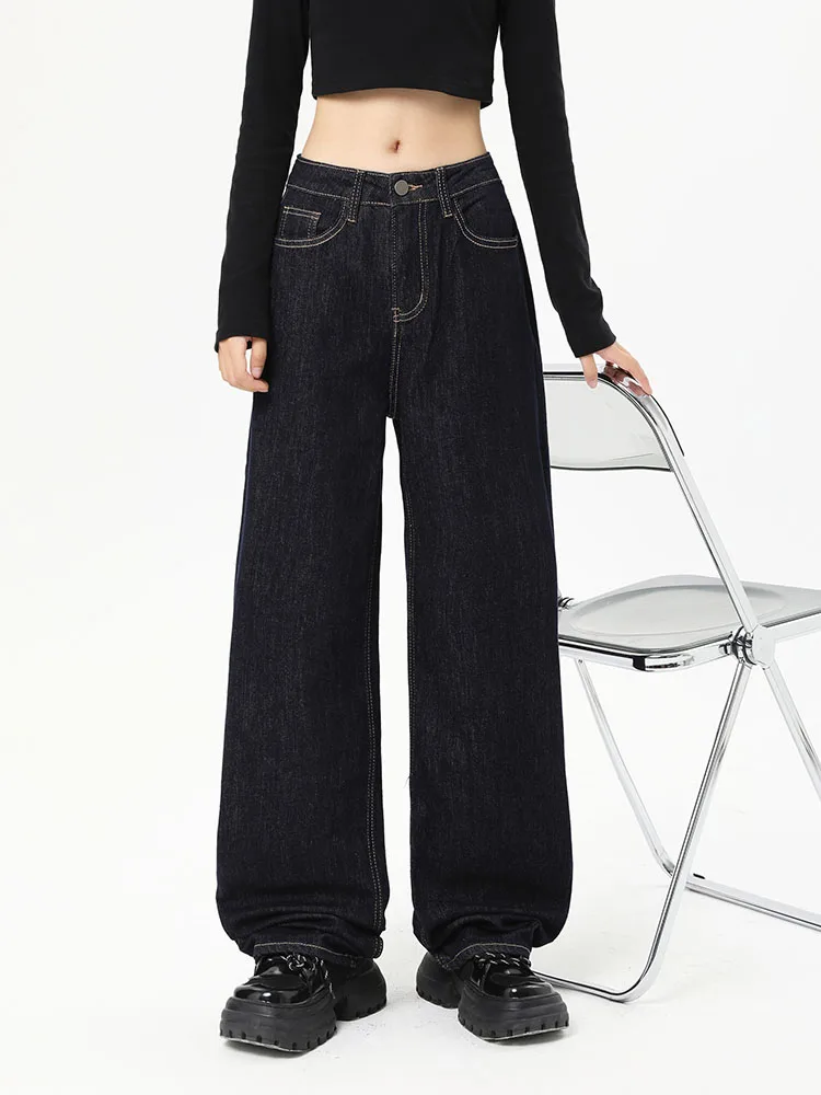 

2022 New Casual Loose Vintage Female Black Jeans High Waist Pant Women Harajuku Jeans Womens Gothic Jeans Fashion Streetwear
