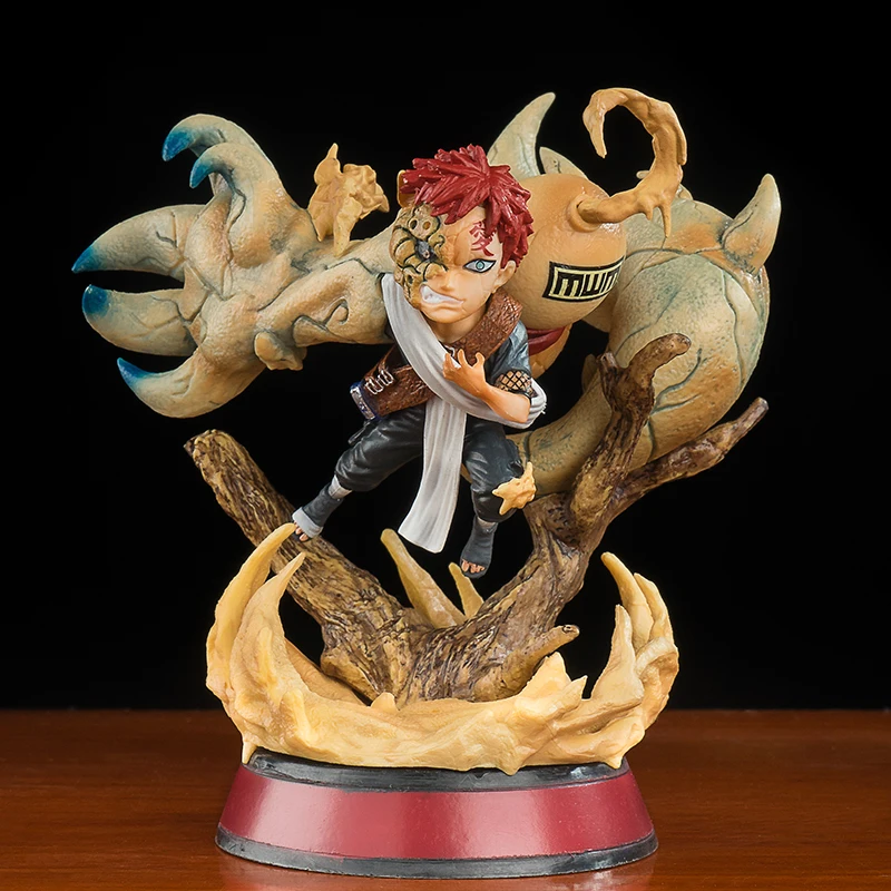 

Фигурка Bandai Naruto Gaara, фигурка песчаного шторма Наруто, коллекционные статуи бегущих тварей, декоративные игрушки, подарки, 14 см