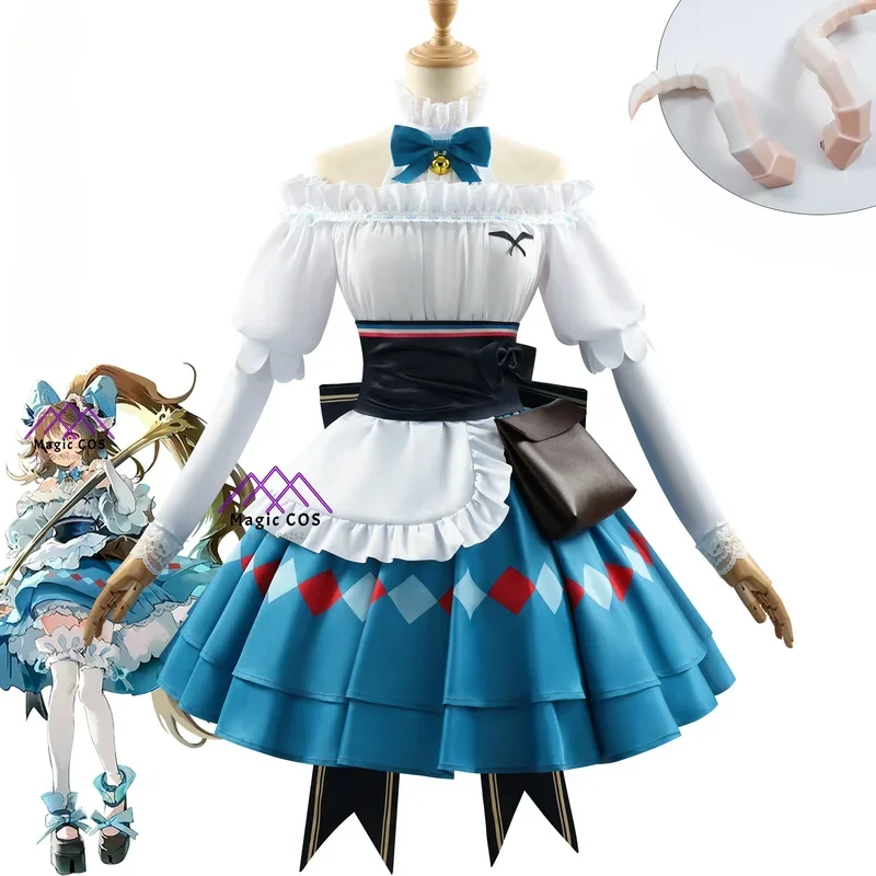 Arknights Eyjafjalla The Hvit Aska Пикник перед поездкой Женский костюм для косплея Игра