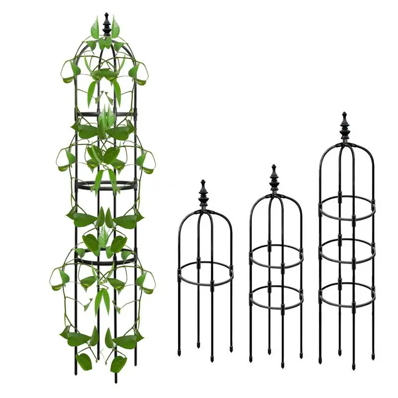 

Металлическая опора Obelisk Trellis для уличных комнатных цветочных растений, домашний декор для газона, крыльца, балкона, сада, патио, овощей, плюща