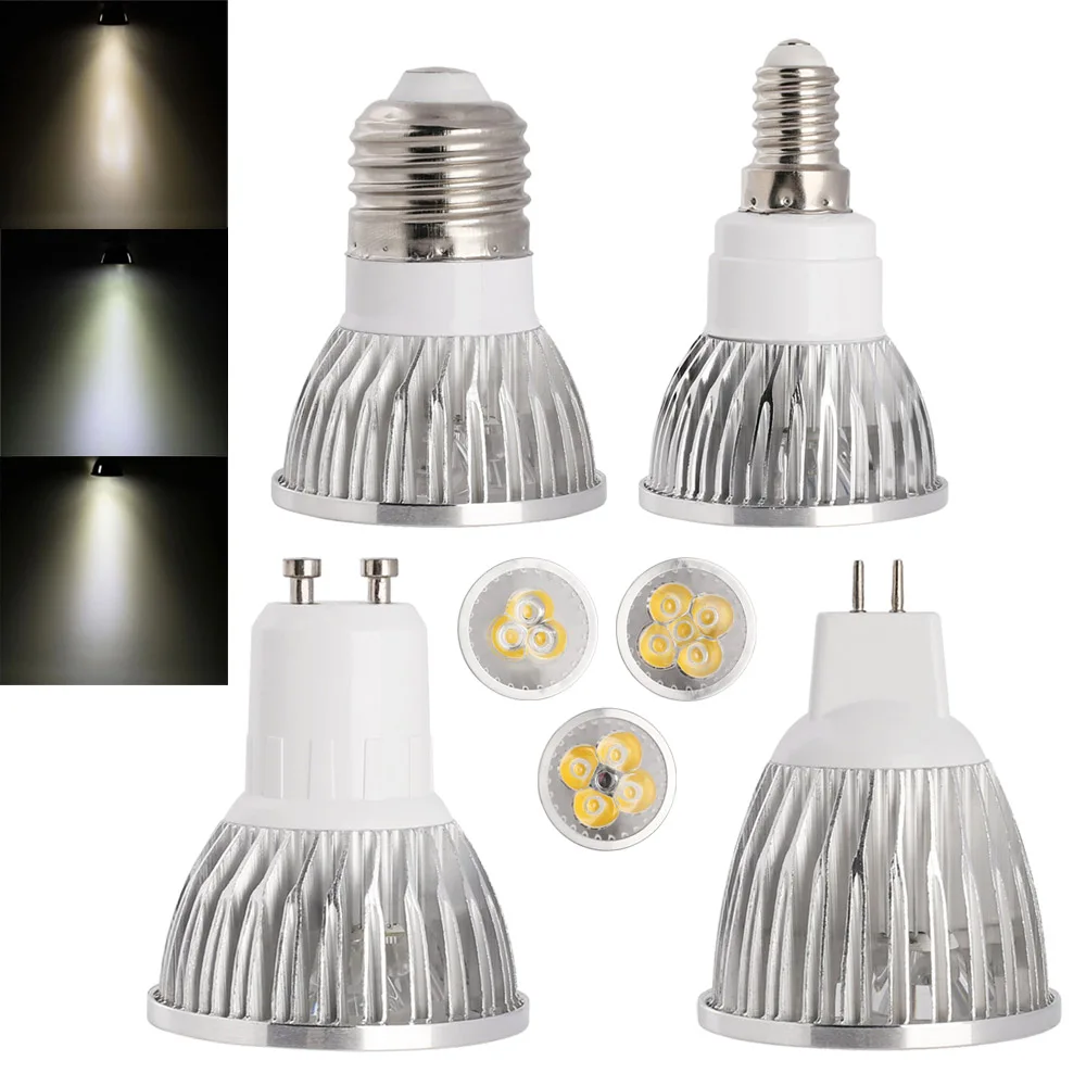 9W 12W 15W Светодиодные лампы 85 - 265V 12V Колесные GU10 E27 E14 MR16 Сверхяркие угол луча 45