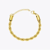 enfashion vintage twist chain bracelets for women gold color stainless steel fashion jewellery bangles gifts 2020 pulseras b2080