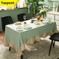 green tablecloth european style rectangular tablecloth ruffled hotel coffee table cover fashion luxury wedding table decoration
