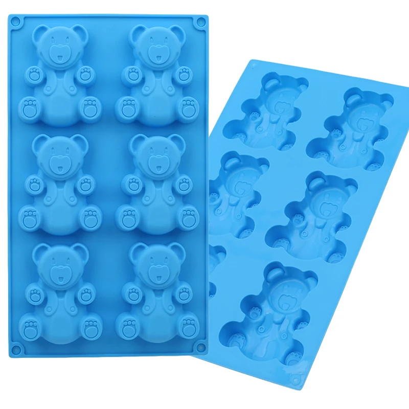 

6 Holes Bear Shape Silicone Baking Cake Mold Bakeware Cake Decoration Accessories