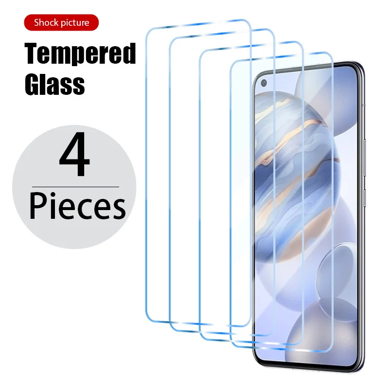 

4PC Transparent Tempered Glass On Honor 10 20 30 10 Lite 20 Pro 30 Lite Tempered Glass For Honor 9 9X 8X 8A 9A 8C 9C 10i 20i 30i