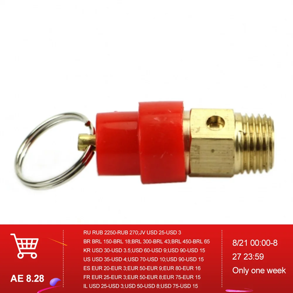 Safety Relief Valve Pressure Release Regulator 9mm Diameter For Pressure Piping