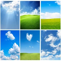 natural scenery photography background blue sky and white clouds meadow travel photo backdrops studio props 22330 tkyd 10
