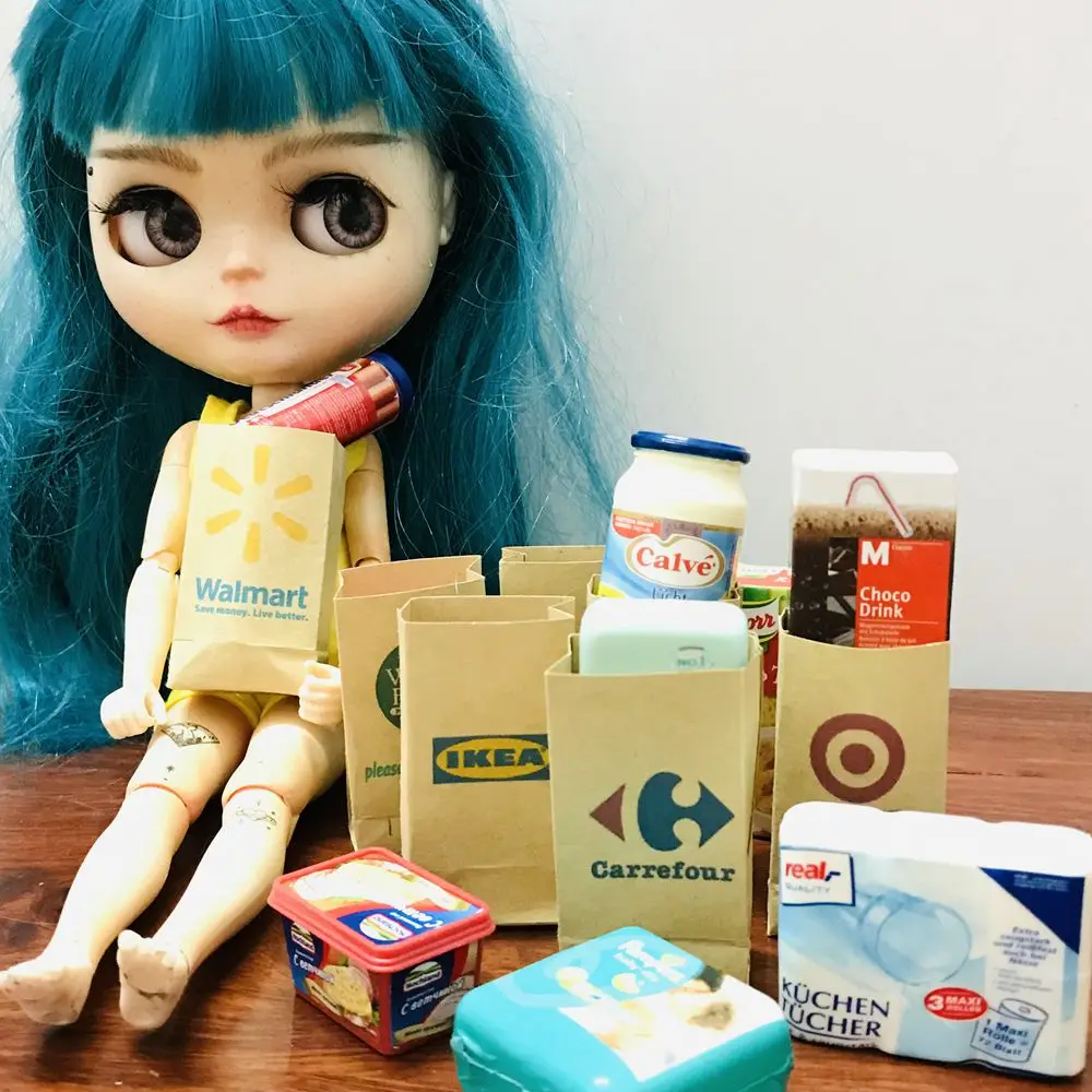 Новинка миниатюрный кукольный домик в масштабе 1/12 или 1/6 для супермаркета сумки