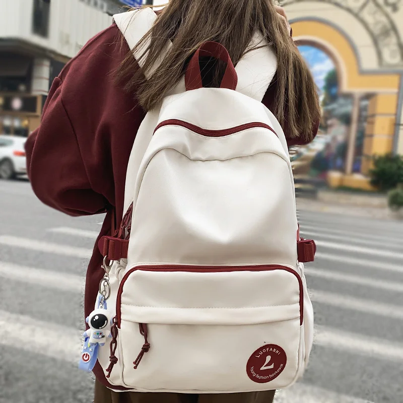 

Women Nylon Book Backpack New Travel Girl Cute School Bag Female Kawaii Laptop College Backpack Trendy Lady Student Bags Fashion