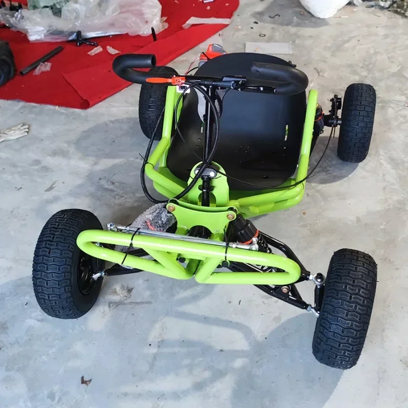 Новый дизайн мини-газ гоночный бензиновый силовой автомобиль 80cc/100cc Go Kart картинг