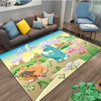 cartoon dinosaur print soft carpet childrens room decoration play soft floor mat bedroom non slip mat gift door mat entrance