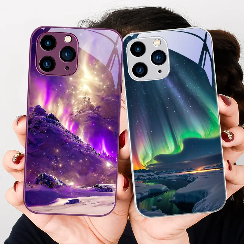 Чехол для телефона из закаленного стекла Iphone 15 14 13 12 11 Pro Max X XS XR 7 8 Plus 2020 2022 SE