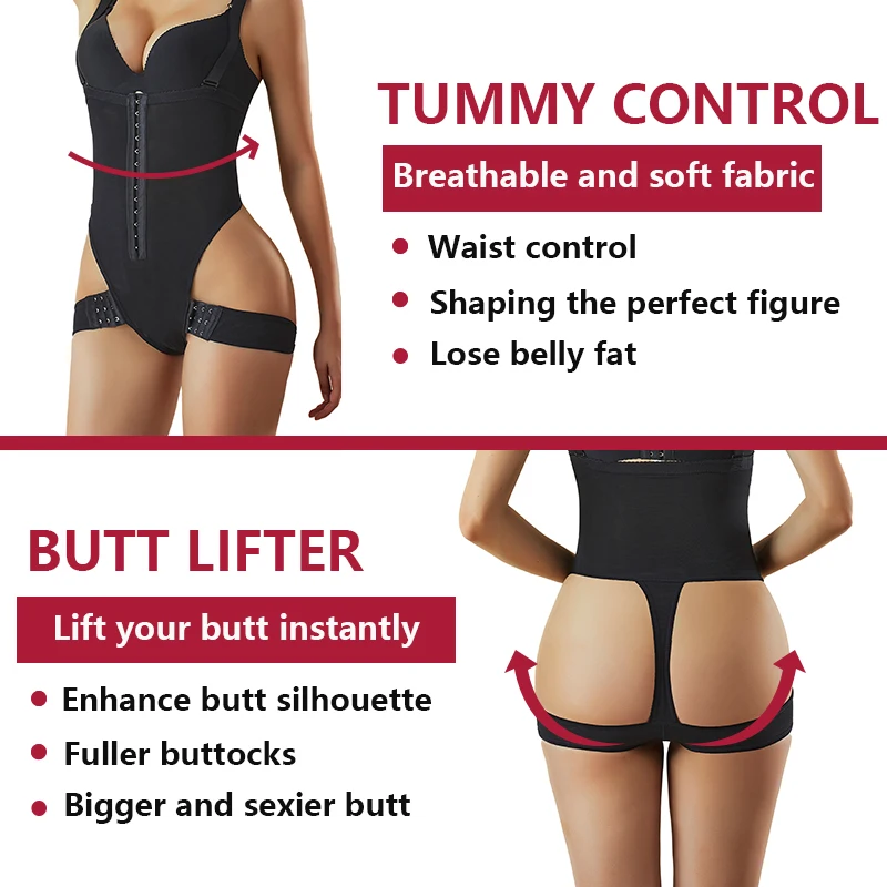 Butt Lifter Shapewear Tummy Control Panties High Waist Firm Sculpting Thong Bodysuit Body Shaper Waist Trainer Underwear 4XL 5XL