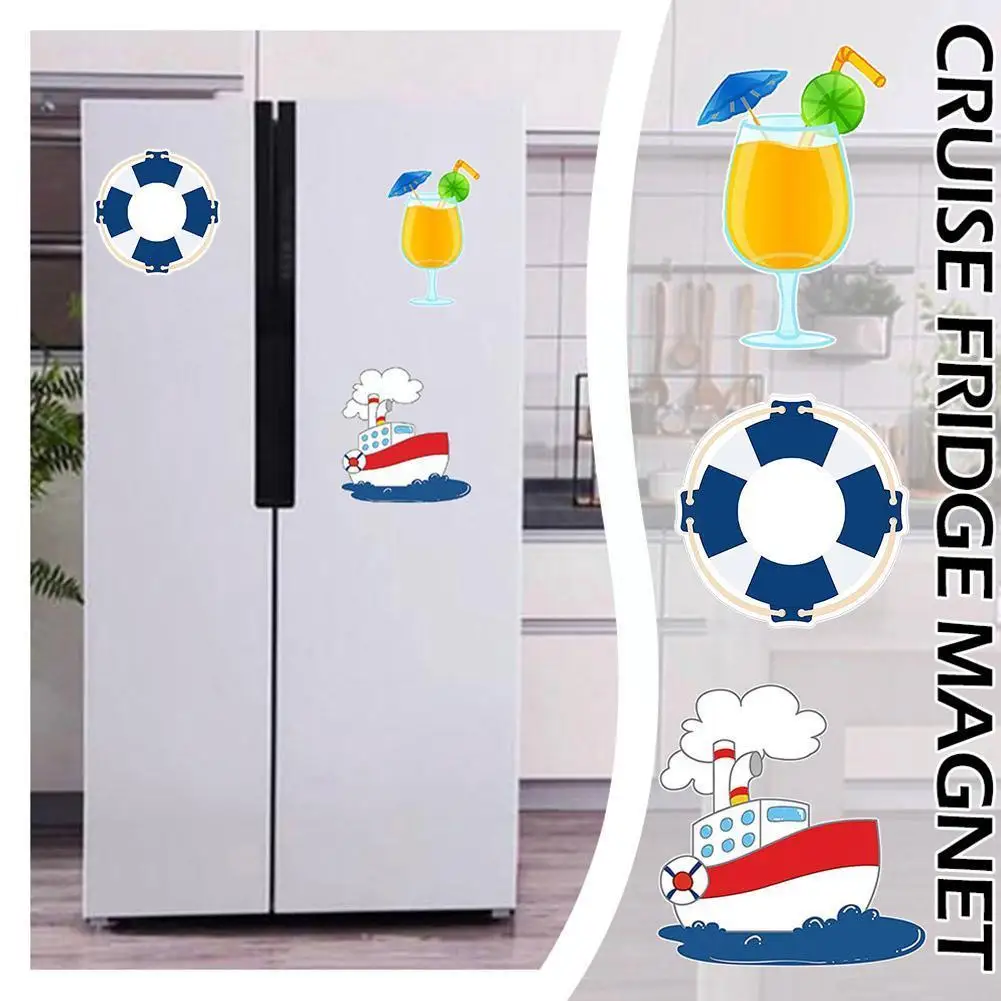 

1set Resort Elements Cruise Drink Refrigerator Magnetic Magnet Nautical Cruise Door Decoration For Carnival Restaurant M0a7