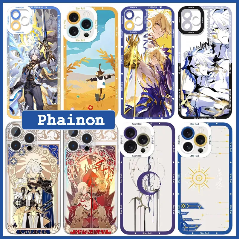 Фото Чехол для телефона Honkai Star Rail Phainon для IPhone 11 12 14 15 16 Pro Max Mini X XS Max 7 8 6 6S Plus, мягкий прозрачный чехол №2