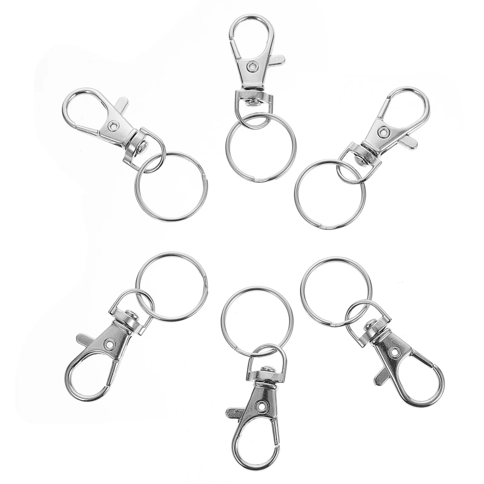 

Key Snap Metal Chain Swivel Keychain Lobster Rings Hooks Hook Buckle Lanyard Clip Buckles Clasp Ring Dog Clips Cage Carabiner
