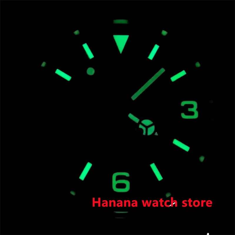 Зеленый светящийся циферблат с черепом NH38A 36 мм/39 мм Japan NH38 автоматический мужской